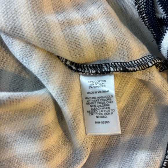 Express‎ Blue & White Stripe Dolman Sleeve Tie Front Blouse Size Large - Picture 8 of 9